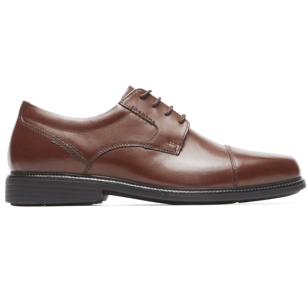 Pantofi Oxford Barbati Rockport Charles Road Cap Toe Maro - Romania 3458-DTVRZ